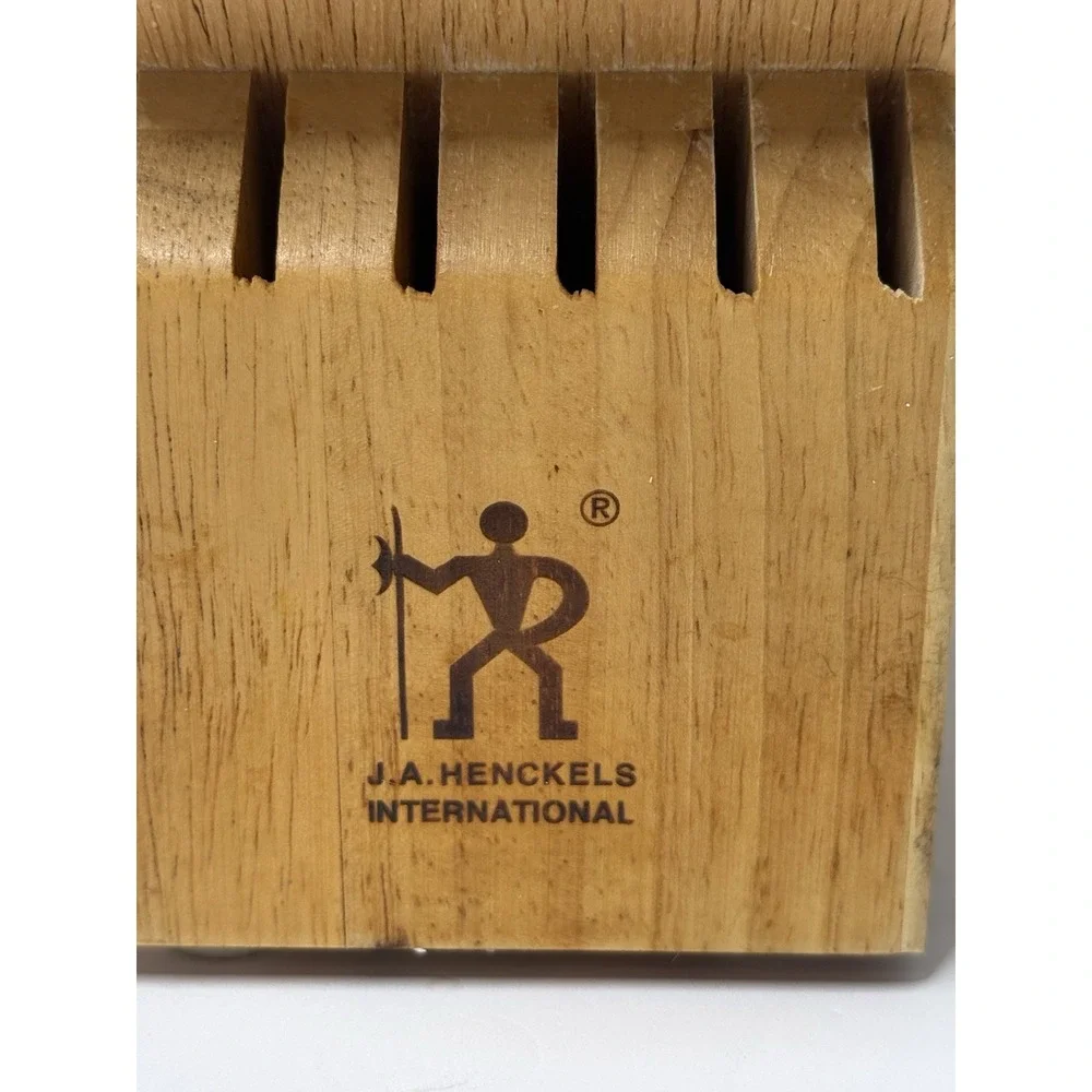 JA Henckels International Knife Block 16 Slot Wooden Knife Holder Zwilling Oak